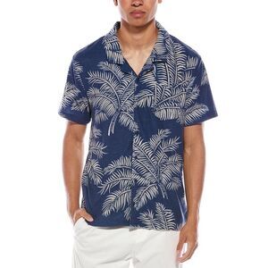 Vintage Summer Mens Towel Terry Shirt, Blue